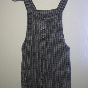 green vintage overall dress